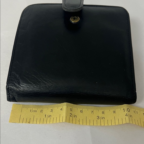 Vintage Coach Black Leather Wallet kisslock - Picture 13 of 17